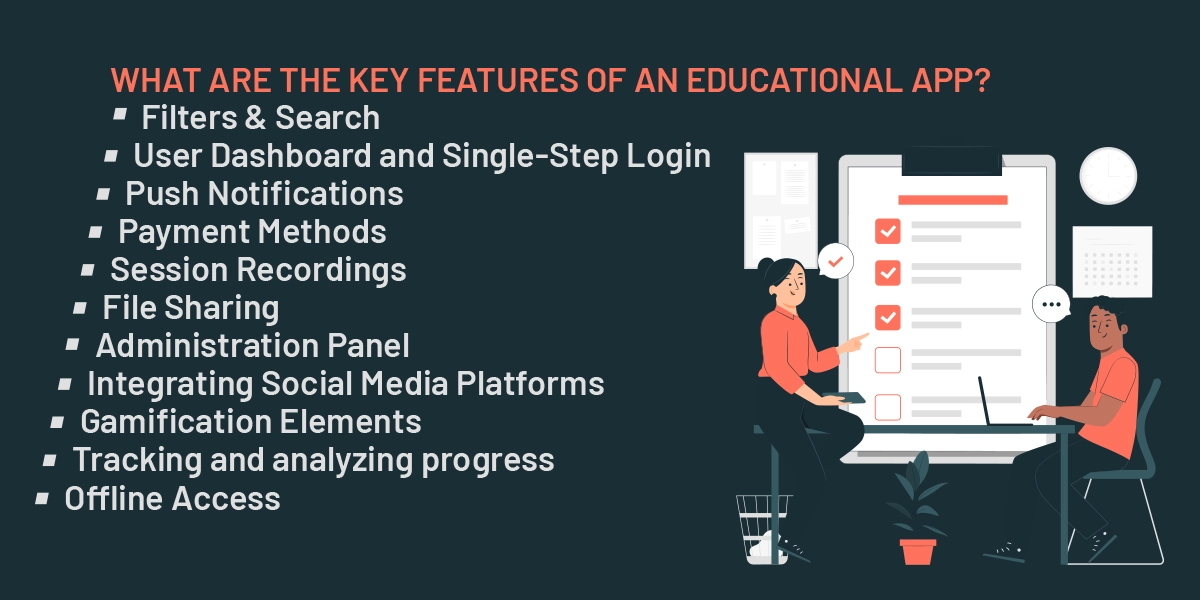 key feature of education app