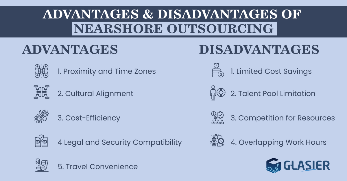 advantages & disadvantages of nearshore outsourcing