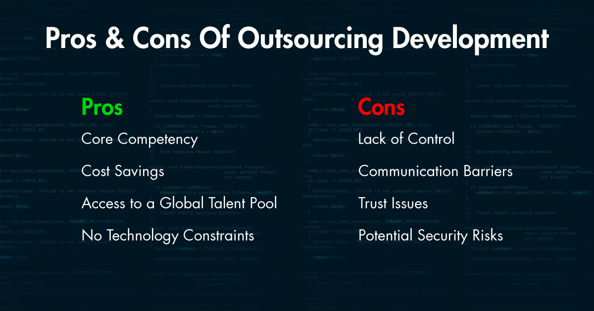 pros & cons of outsourcing development
